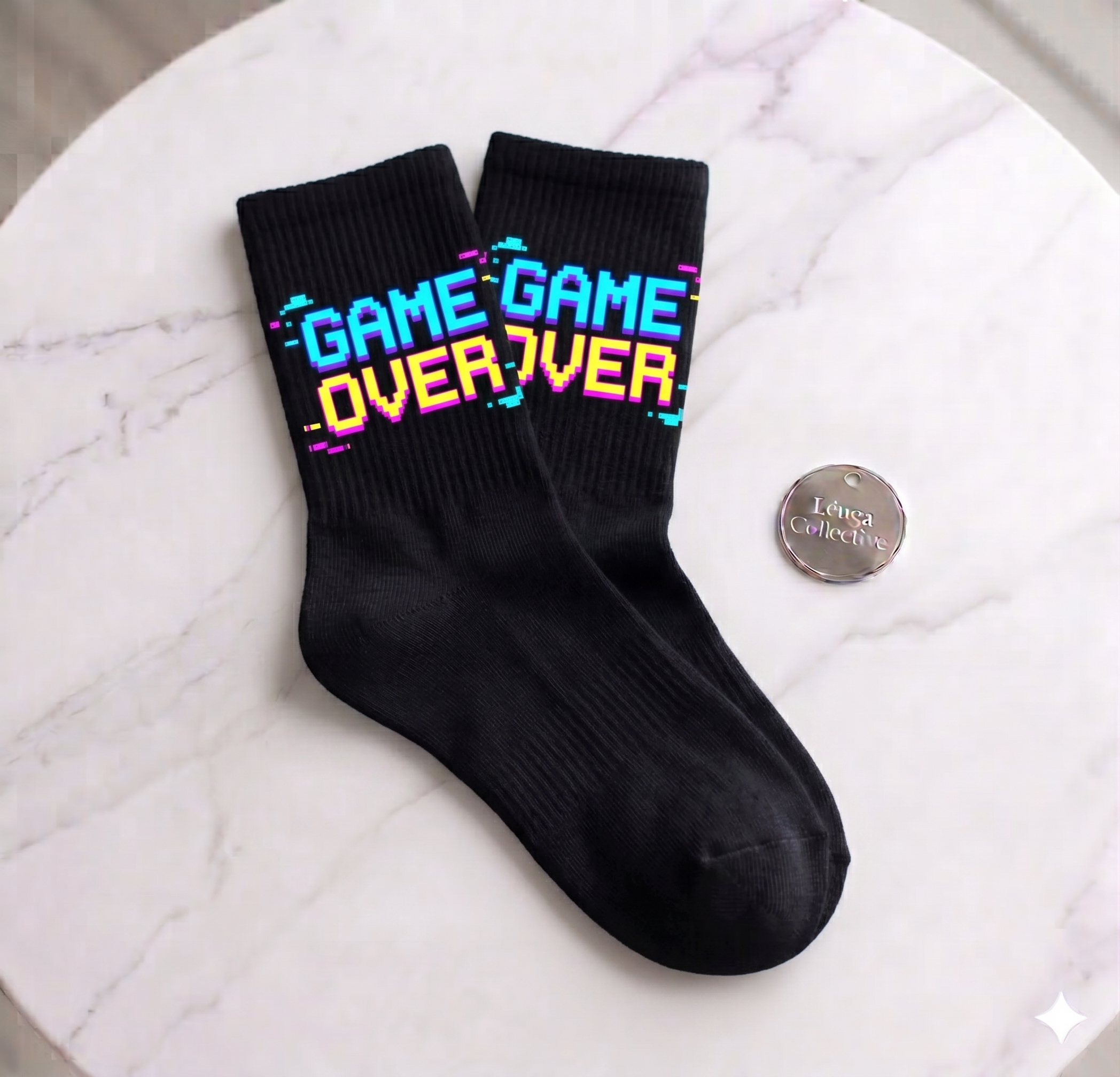 Everyday Socks | Game Over Black